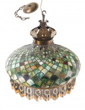 HANDEL LEADED GLASS HANGING LI