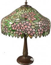 HANDEL LEADED GLASS TABLE LAMP