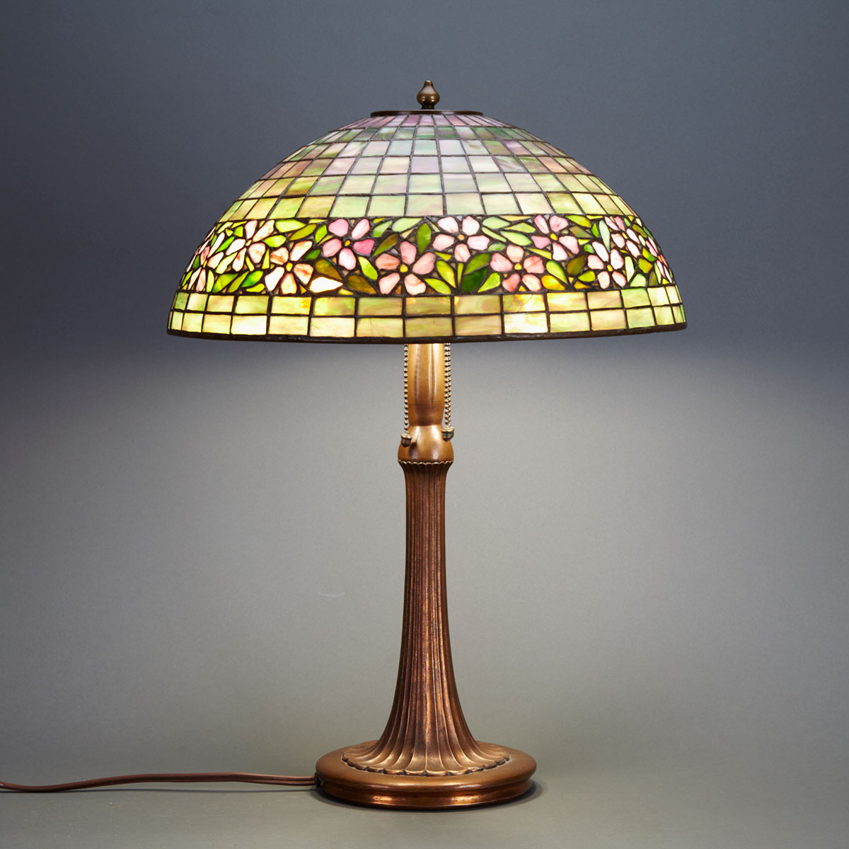 Handel Leaded Slag Glass Cherry