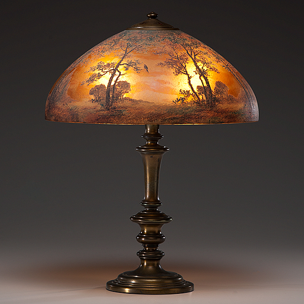 Handel Obverse Painted Lamp