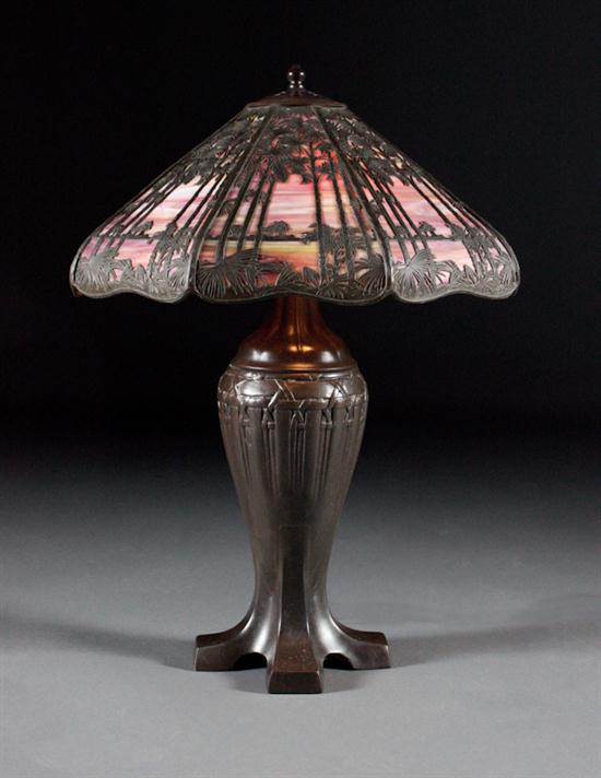 Handel patinated metal and slag