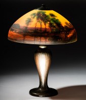 HANDEL REVERSE-PAINTED GLASS A
