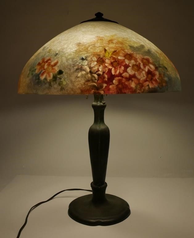 HANDEL REVERSE PAINTED LAMP