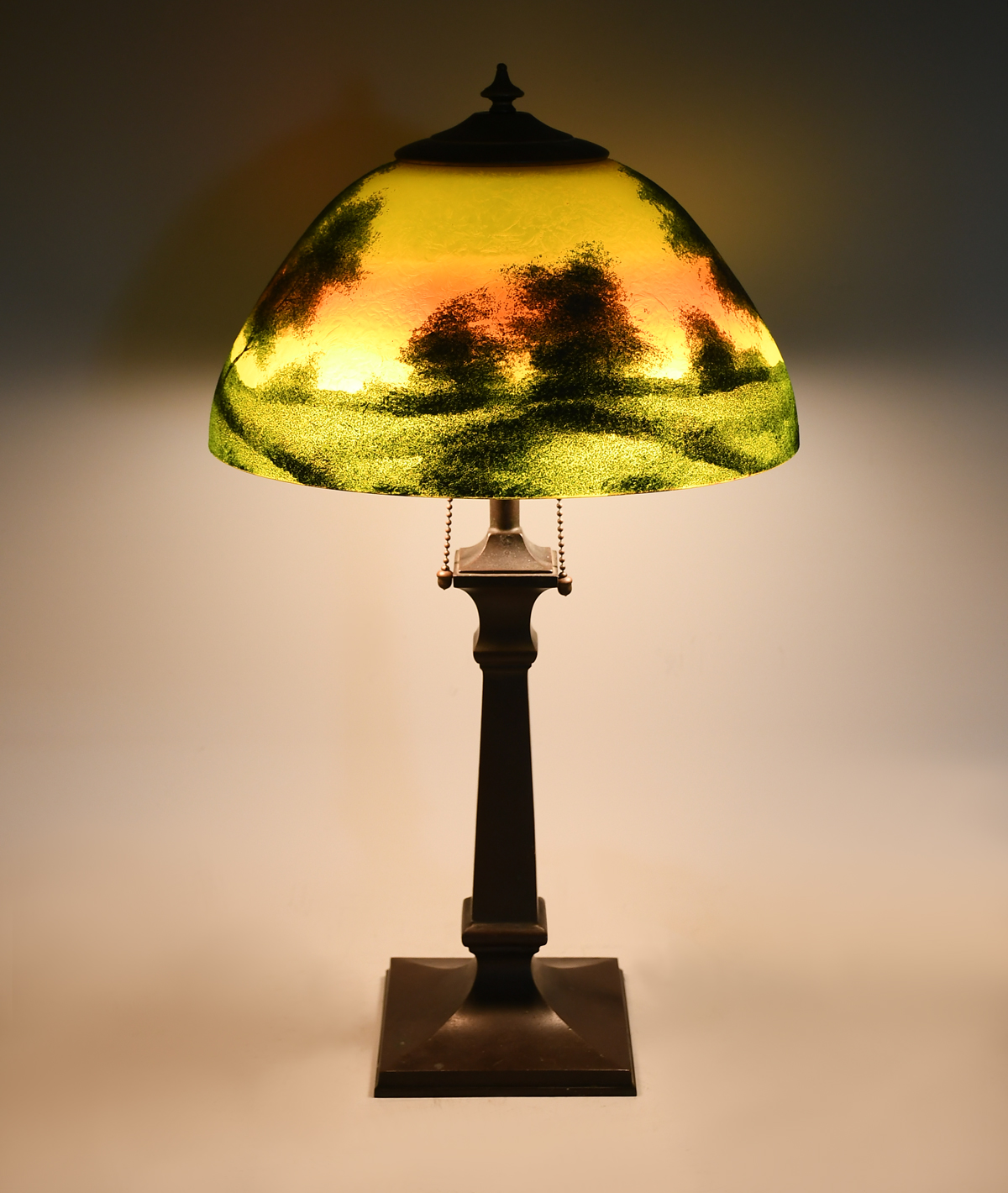 HANDEL REVERSE PAINTED LAMP: