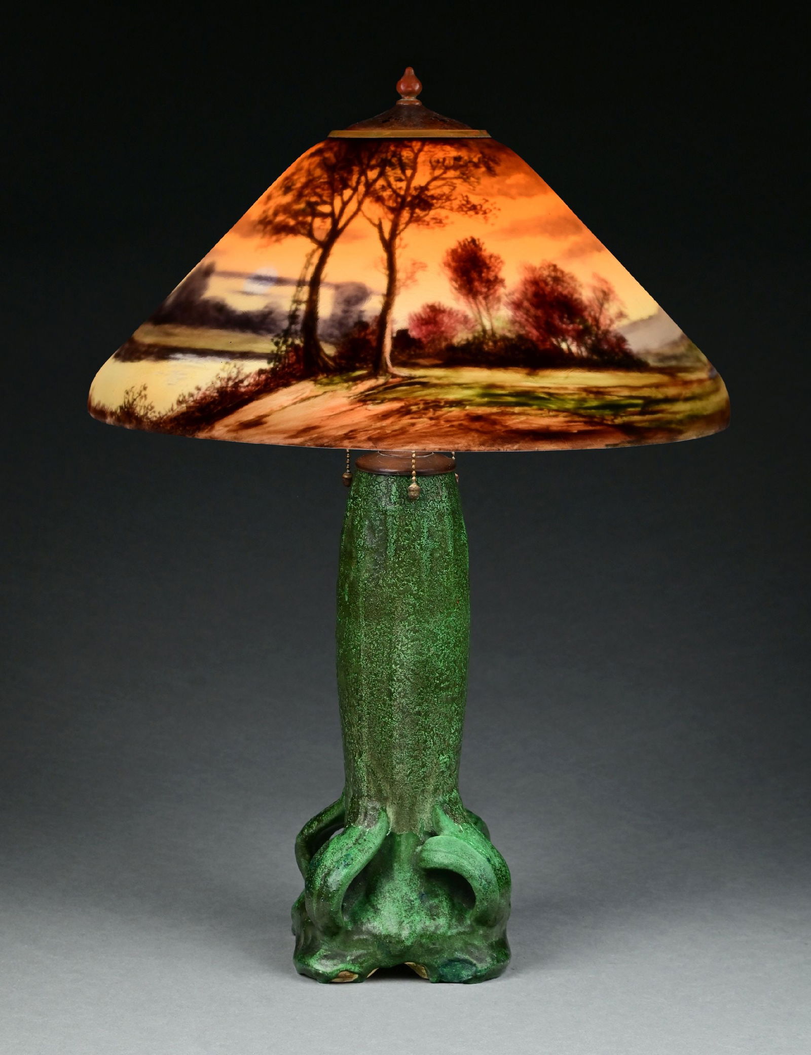 HANDEL REVERSE PAINTED SCENIC