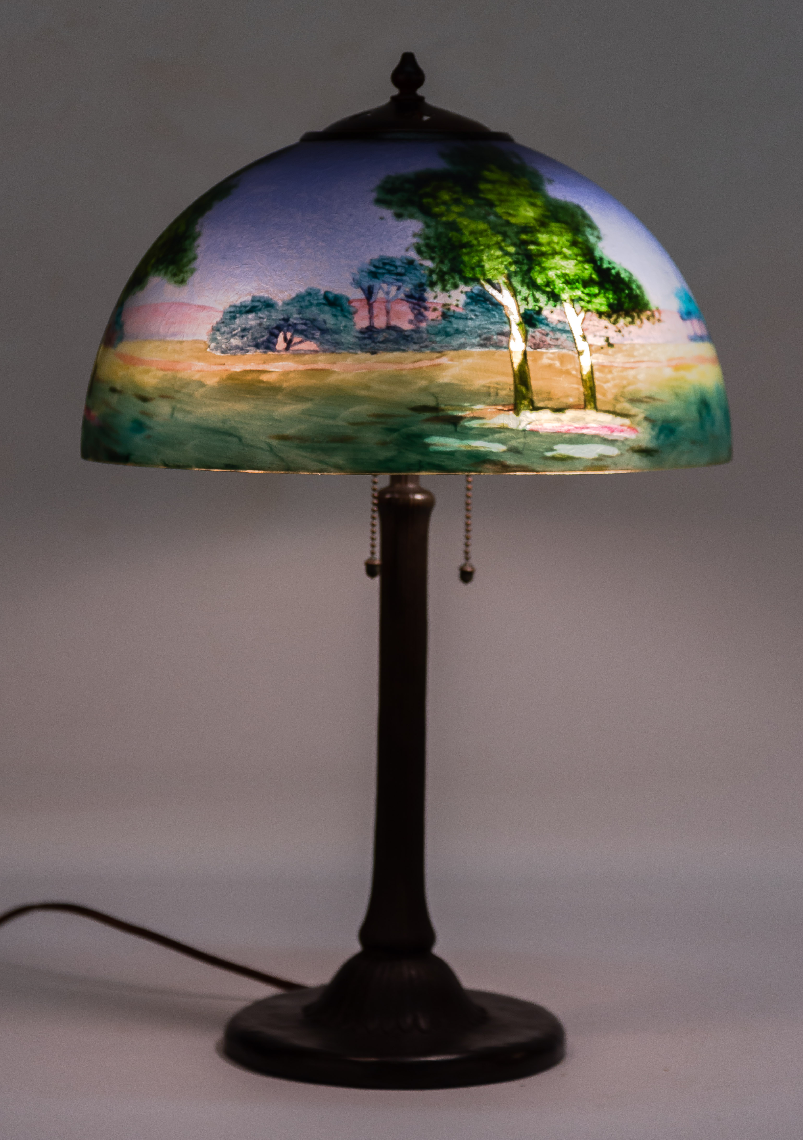 HANDEL REVERSE PAINTED TABLE LAMP