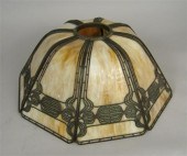 Handel slag glass and metal-ov