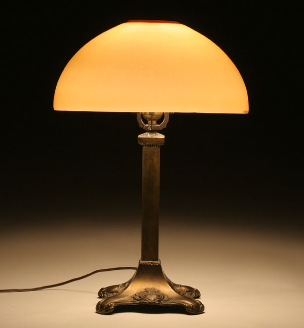 Handel table lamp; domical