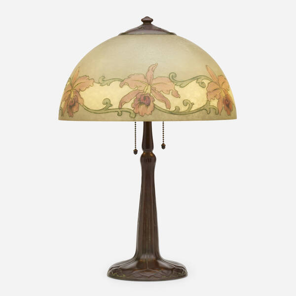Handel. table lamp with orchids. c.