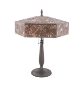 HANDEL TABLE LAMP WITH SLAG GL
