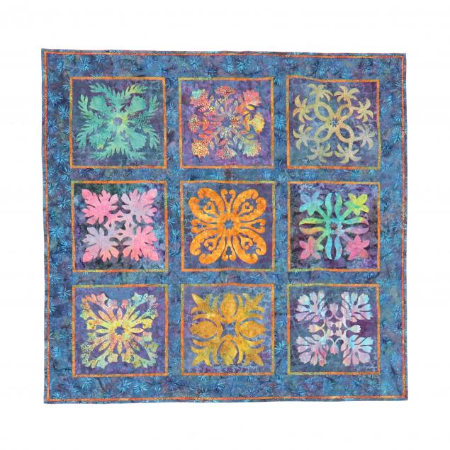 HANDMADE HAWAIIAN BLOCK QUILT