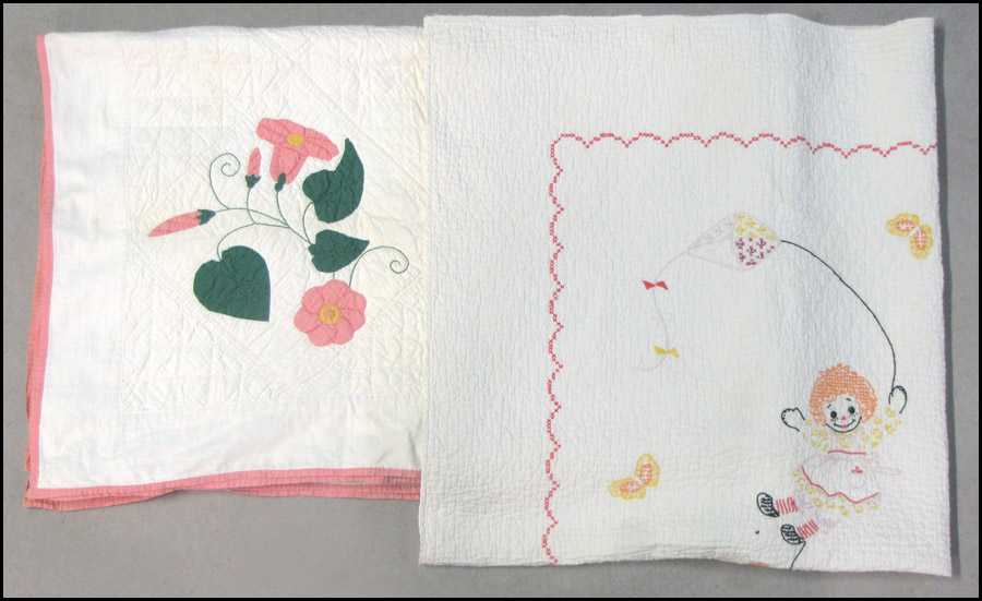 HANDMADE MORNING GLORY QUILT.