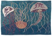 HANDMADE PICTORIAL HOOKED RUG