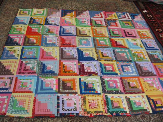 Handmade Quilt log cabin