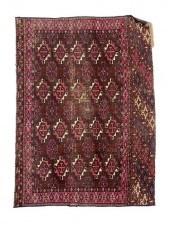 HANDMADE VINTAGE RUG 31" X 42"