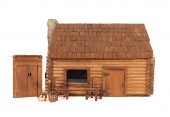 HANDMADE WOODEN MODEL LOG CABI