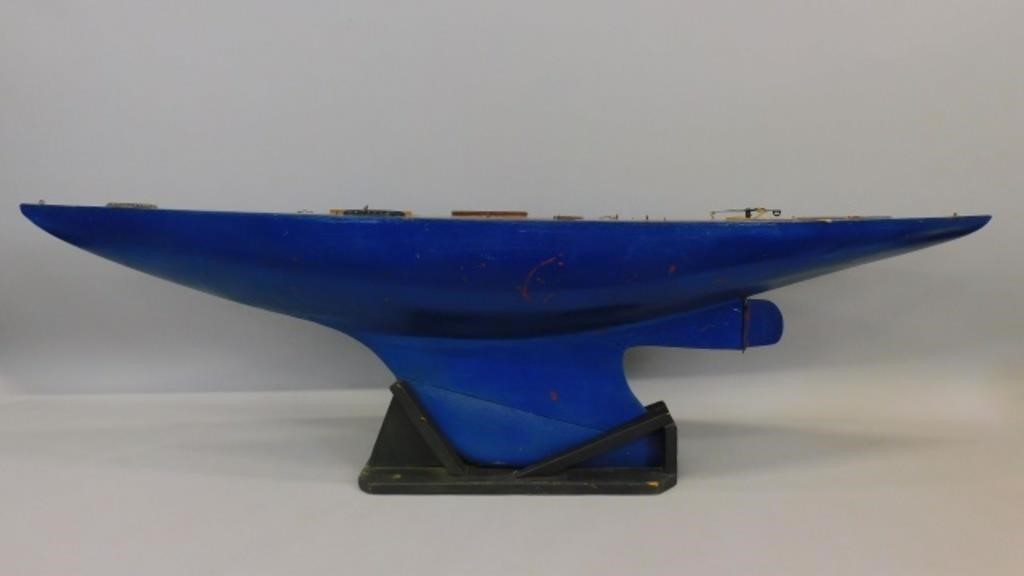 HANDMADE WOODEN POND SAILBOAT