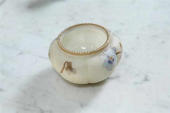 HANDPAINTED DRESSER JAR. Melon