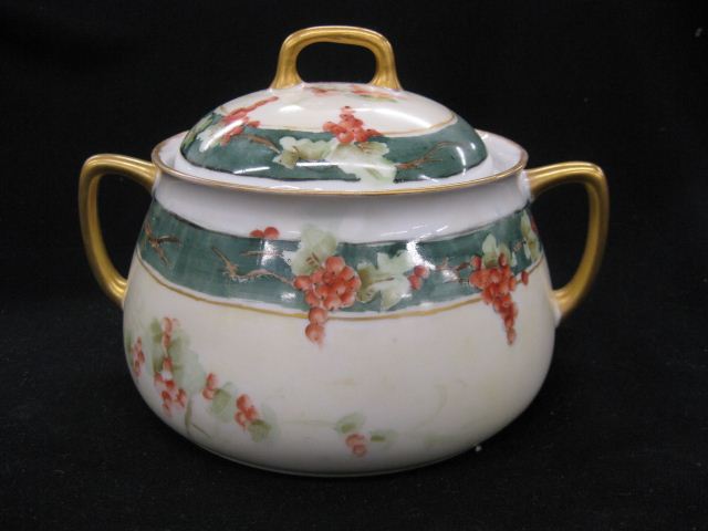 Handpainted Porcelain Biscuit Jar