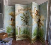 HANDPAINTED SIX FOLD FLOOR SCR