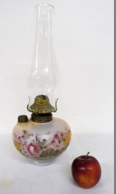 HANDPAINTED VICTORIAN MILK GLA