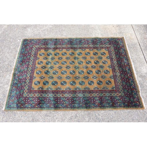 Handwoven red and brown ground