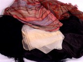 Handwoven silk shawl with gold