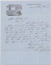 handwritten letter on Palmetto