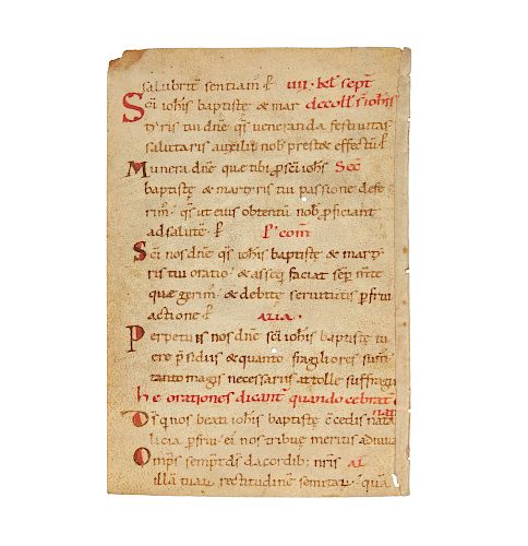 HANDWRITTEN ON VELLUM DEALING