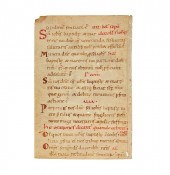 HANDWRITTEN ON VELLUM DEALING