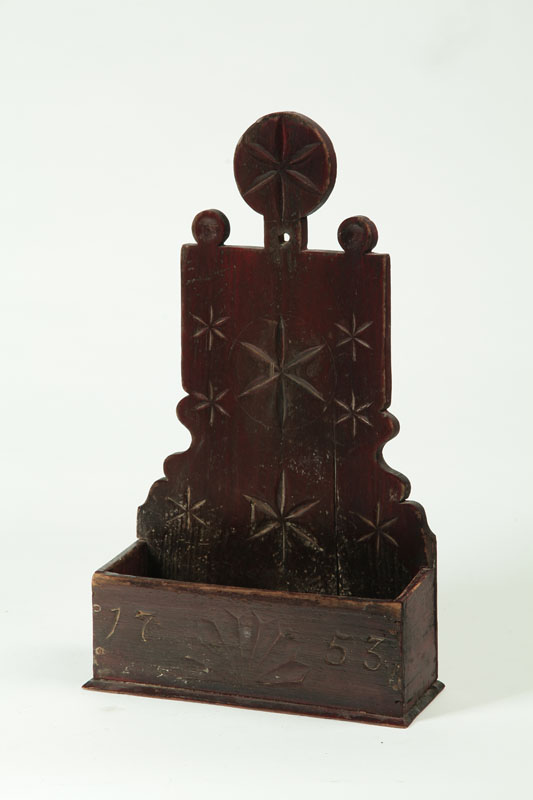HANGING BOX.  American  18th-19th