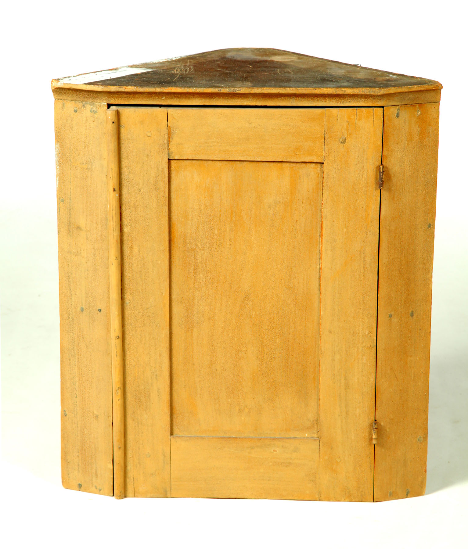 HANGING CORNER CUPBOARD.  American