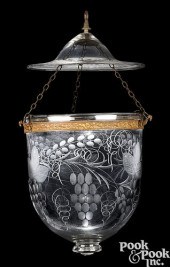 HANGING GLASS BELL JAR CHANDEL