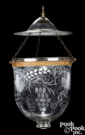 HANGING GLASS BELL JAR CHANDEL
