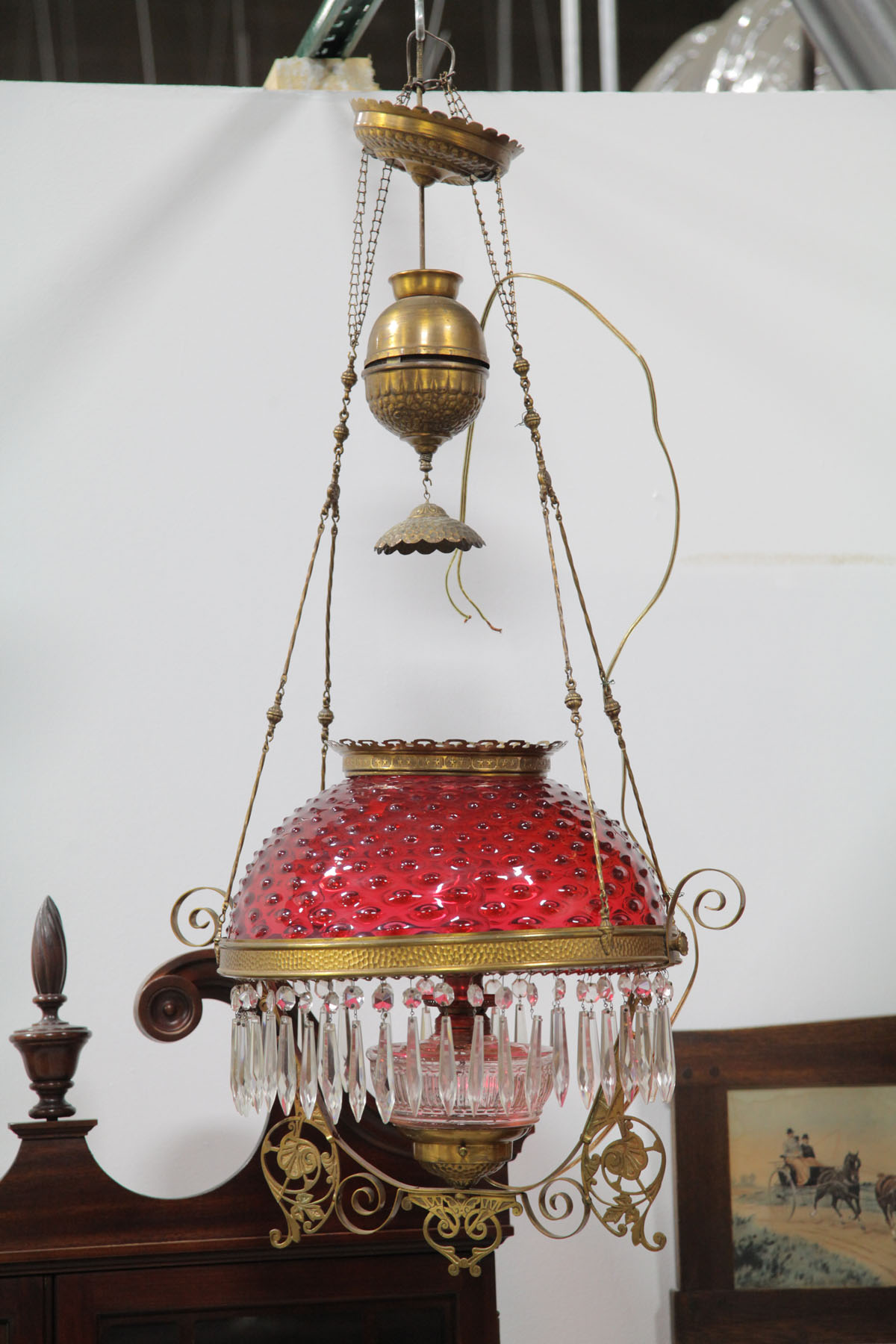 HANGING HALL LIGHT.  American  late