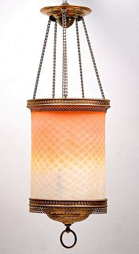 HANGING PEACHBLOW LANTERNHanging