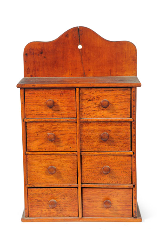 HANGING SPICE CABINET. Oak with