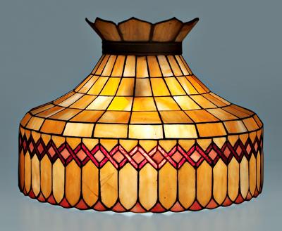 Hanging stained glass shade,