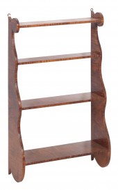 HANGING TIGER MAPLE WALL SHELF