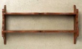 HANGING TWO-LEVEL PINE SHELF,