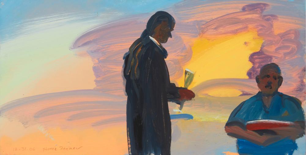 HANK PITCHER (B. 1949), "REVELERS,"