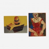 Hank Virgona. Woman in Red Dre