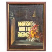 HANNS HERZING, LARGE OIL ON CA