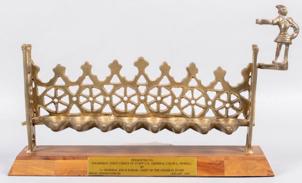 HANNUKAH LAMP PRESENTED TO