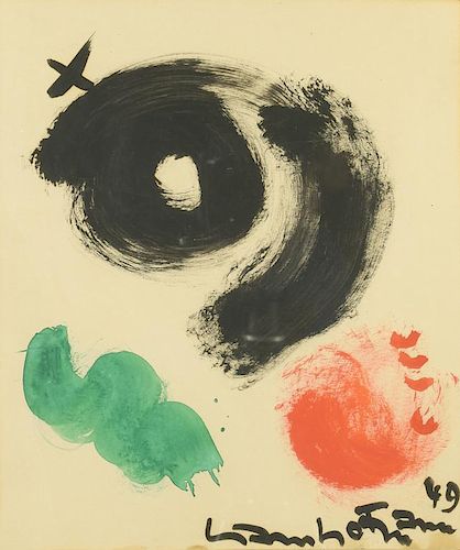 HANS HOFMANN, GOUACHE ON PAPER,
