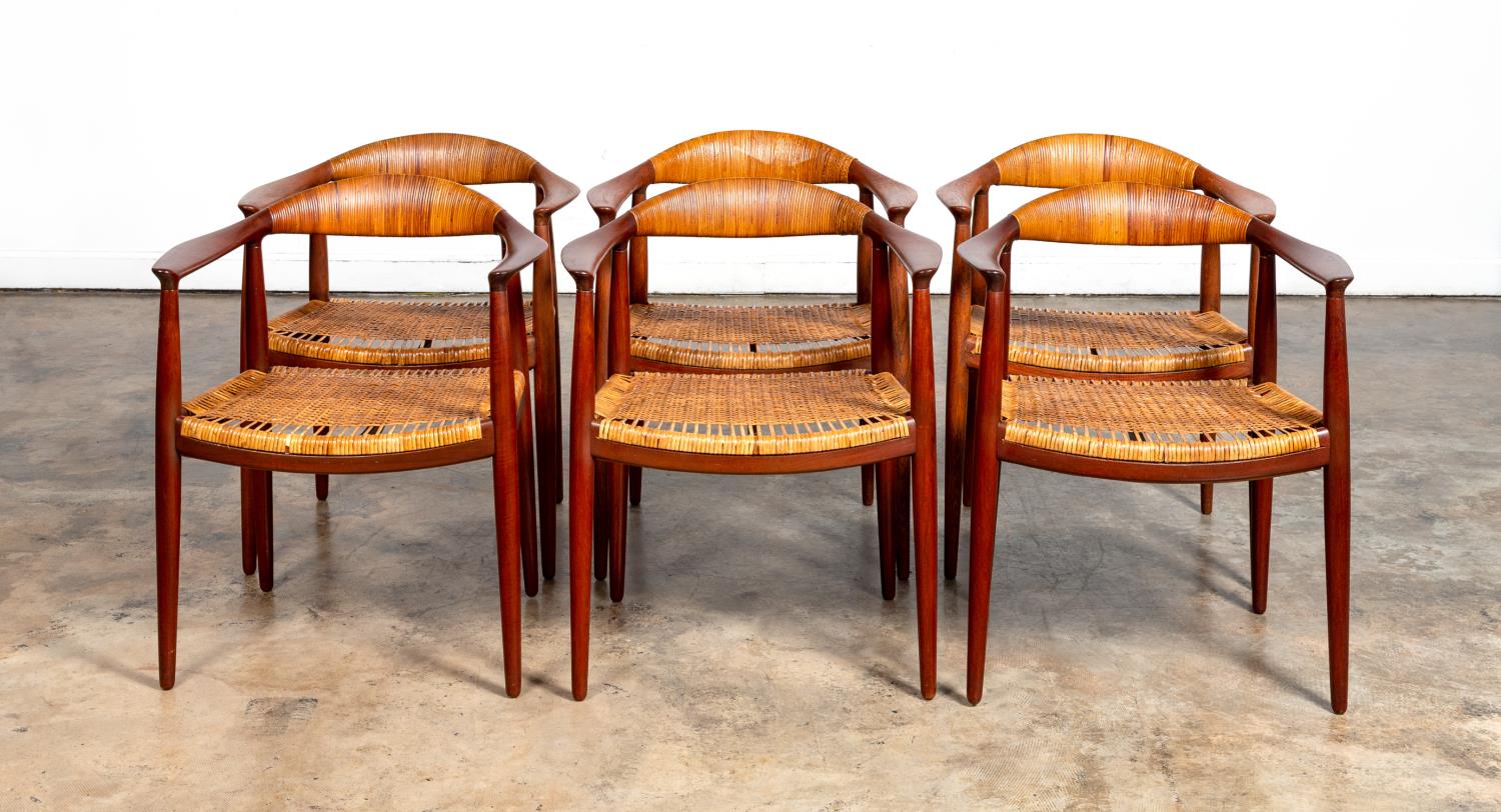 HANS J. WEGNER, THE CHAIR, SET OF 6
