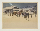 HANS KLEIBER ETCHING "VISITORS