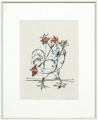 Hans Moller lithograph (American,