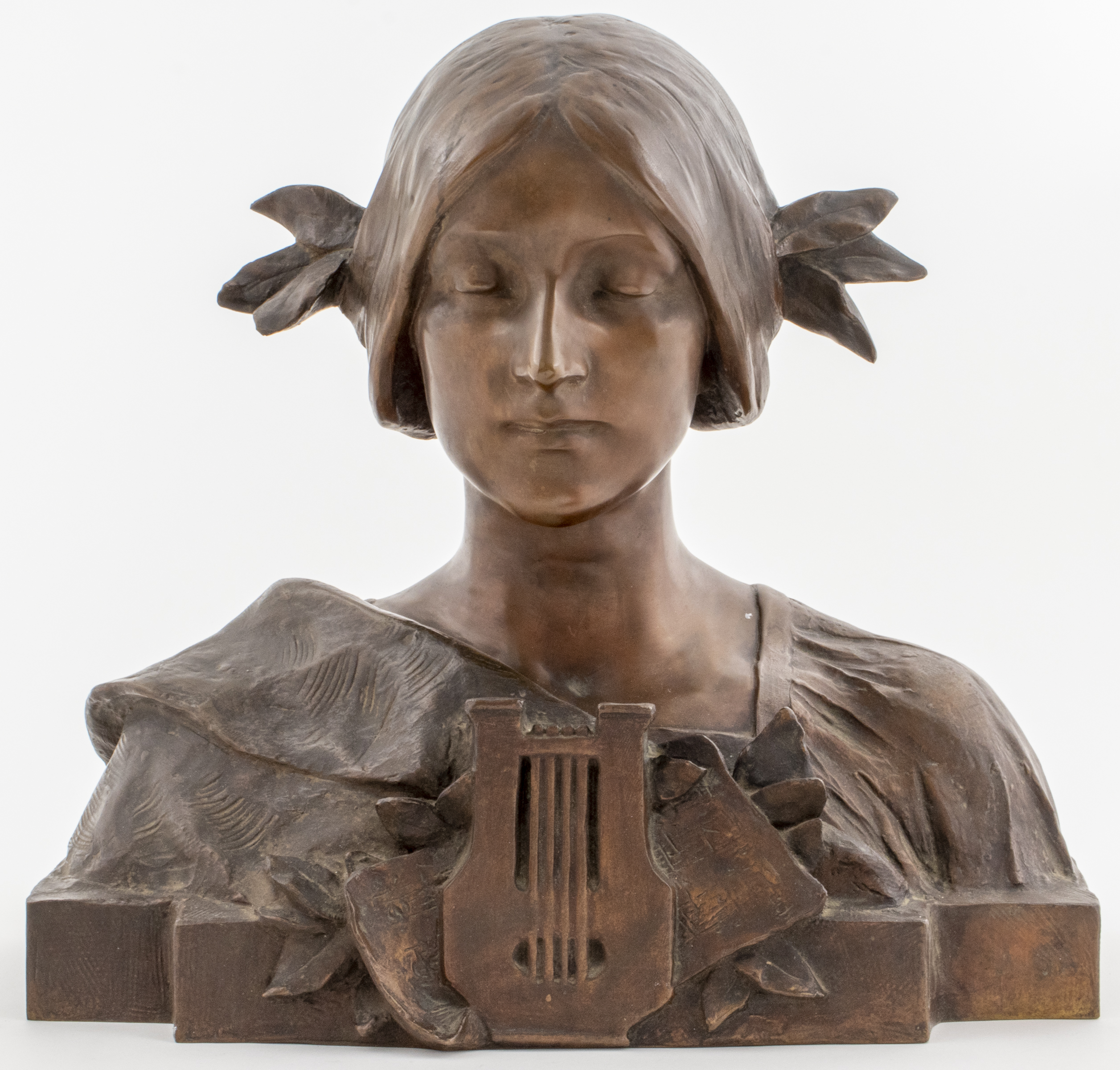 HANS MULLER ART NOUVEAU BRONZE BUST
