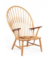 HANS WEGNER OAK "PEACOCK" ARMC